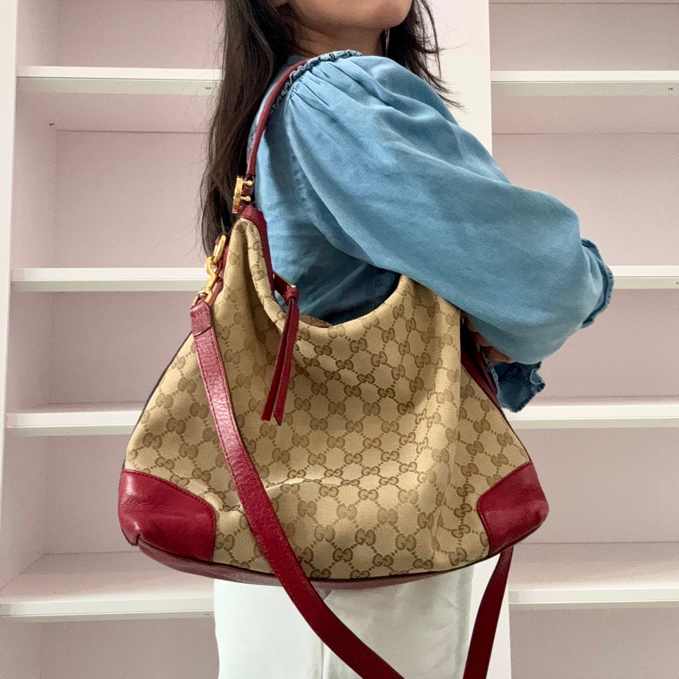 Gucci Miss GG Canvas Hobo Bag