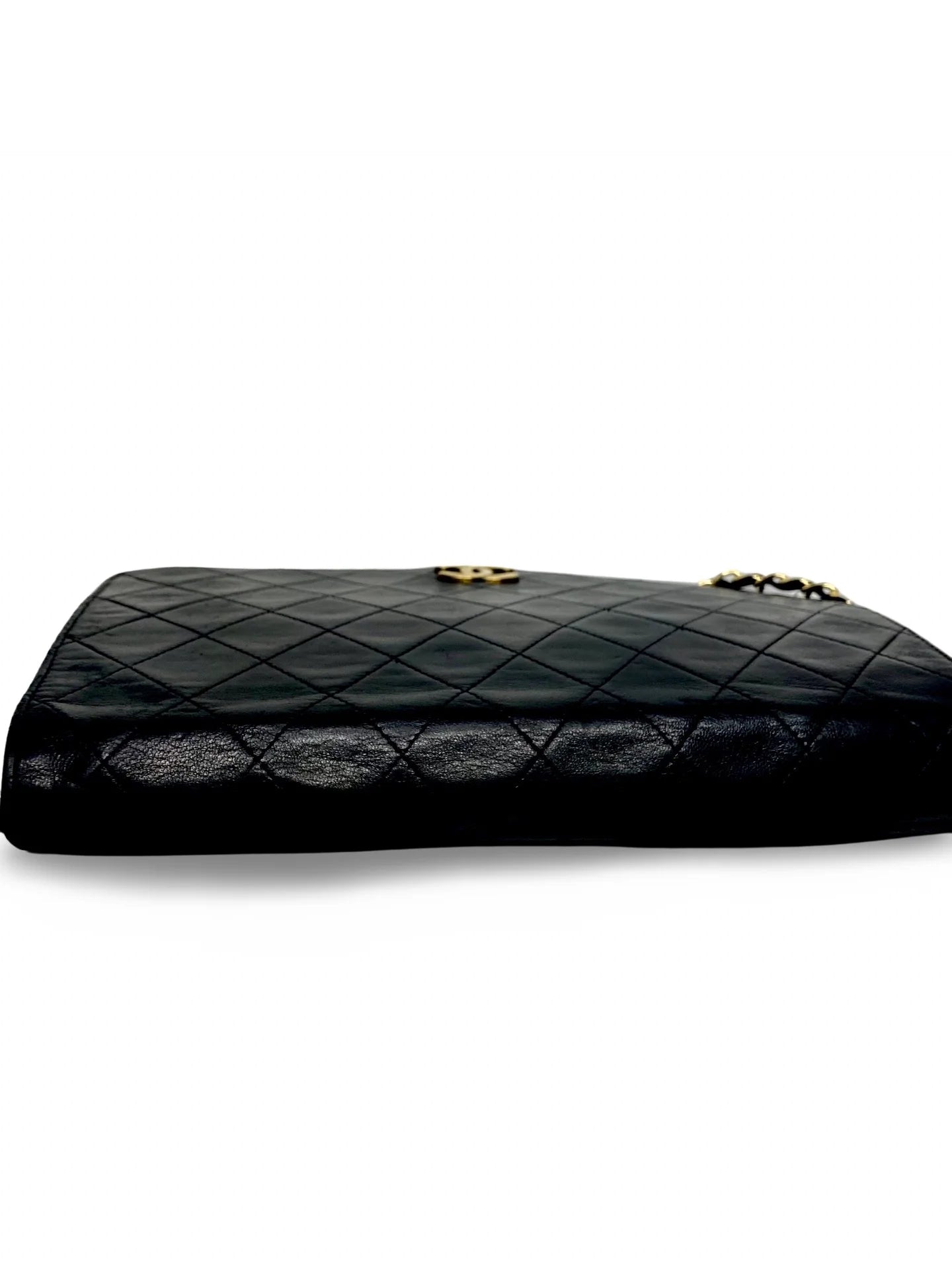 Vintage Chanel Full Flap Bag Black