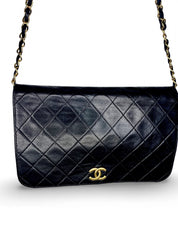 Vintage Chanel Full Flap Bag Black