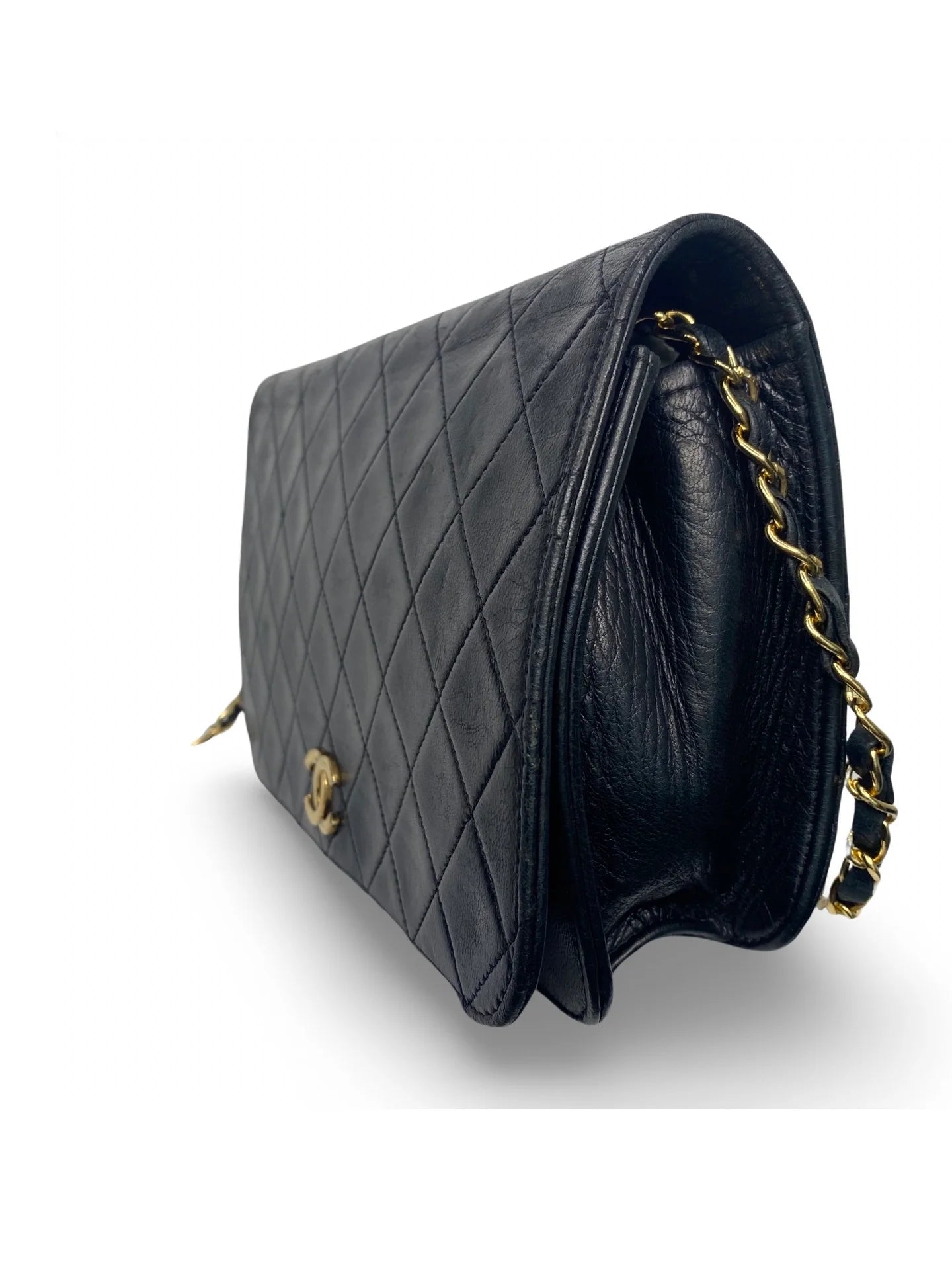 Vintage Chanel Full Flap Bag Black