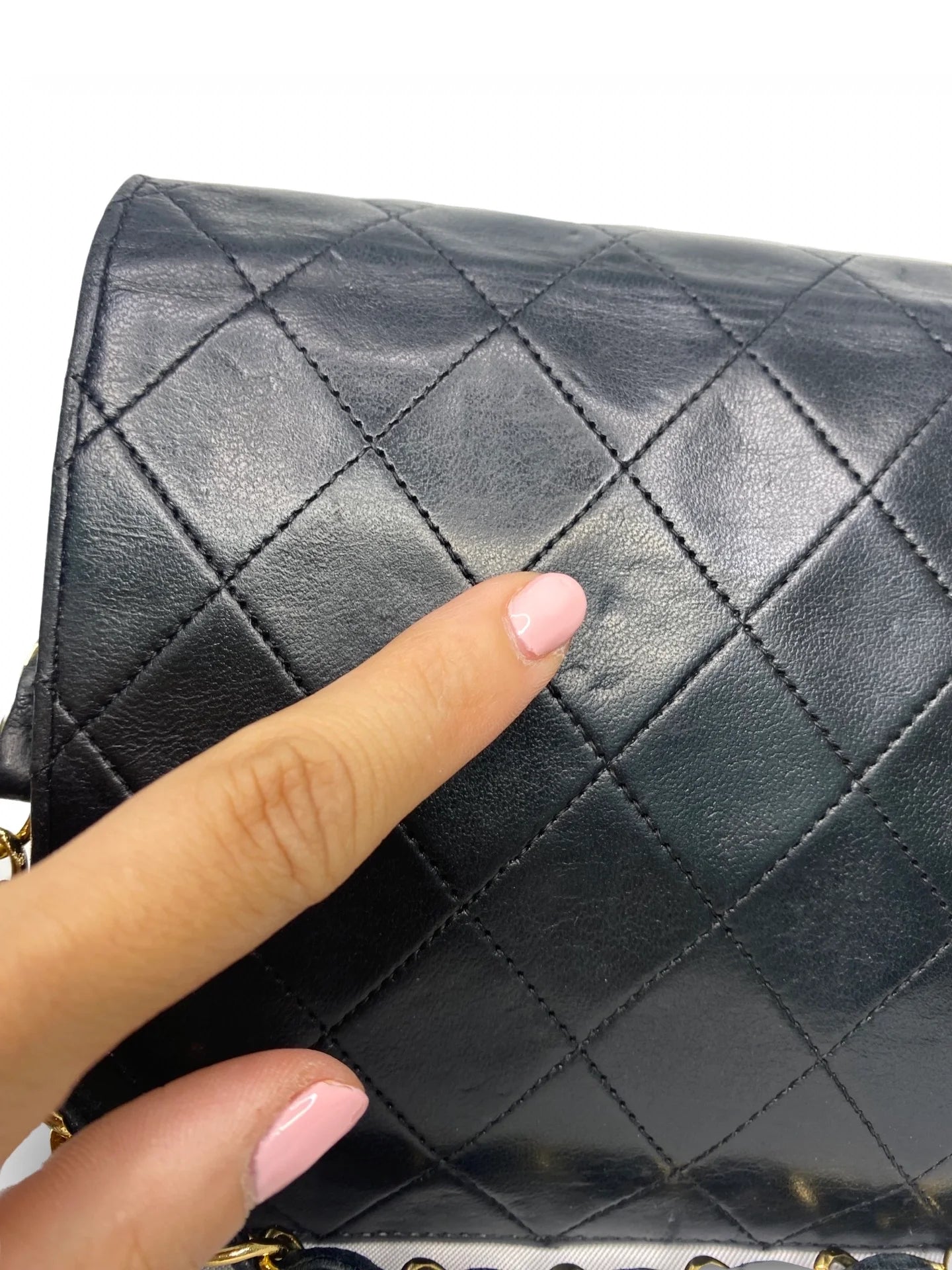 Vintage Chanel Full Flap Bag Black