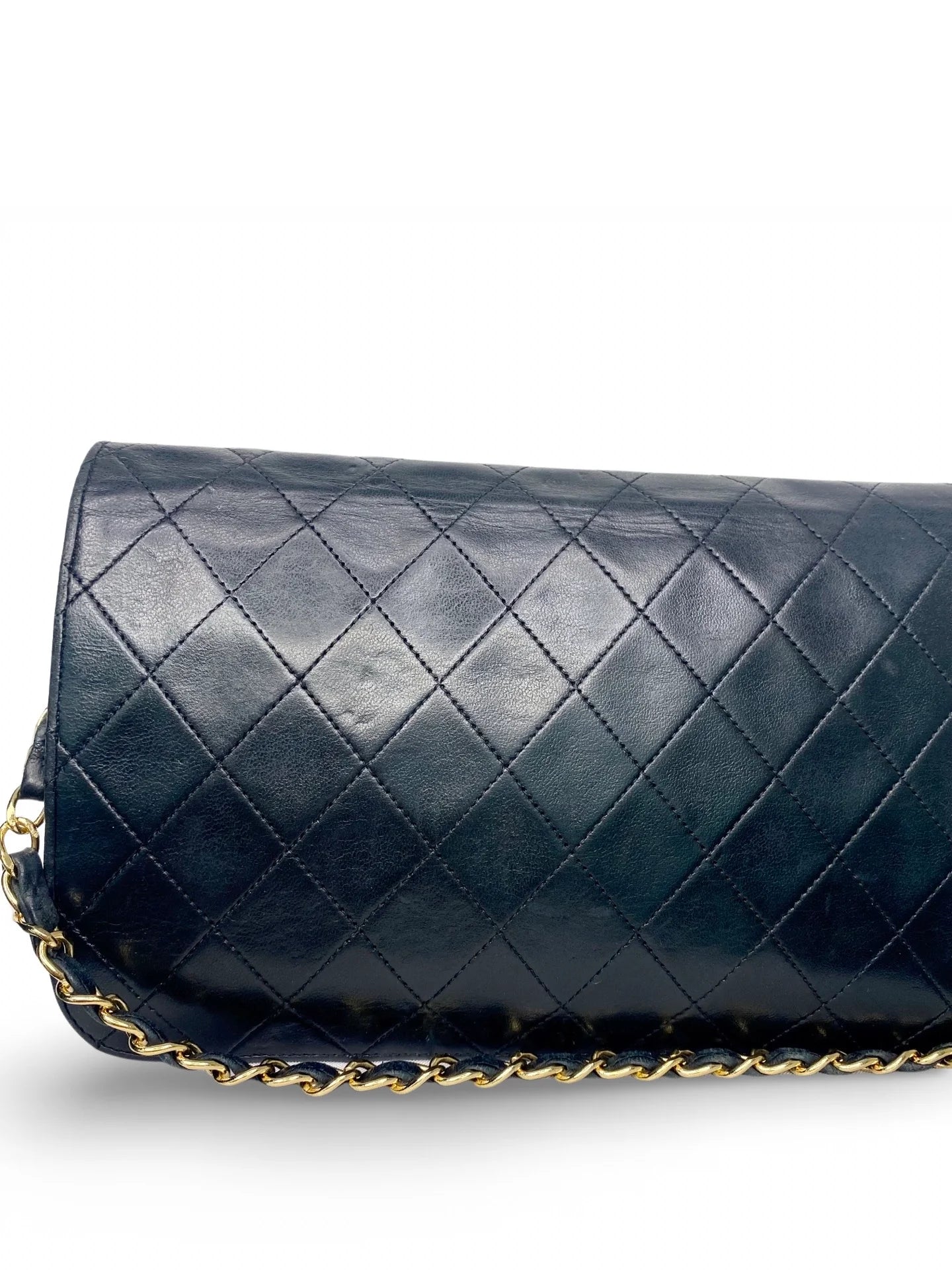 Vintage Chanel Full Flap Bag Black