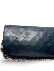 Vintage Chanel Full Flap Bag Black