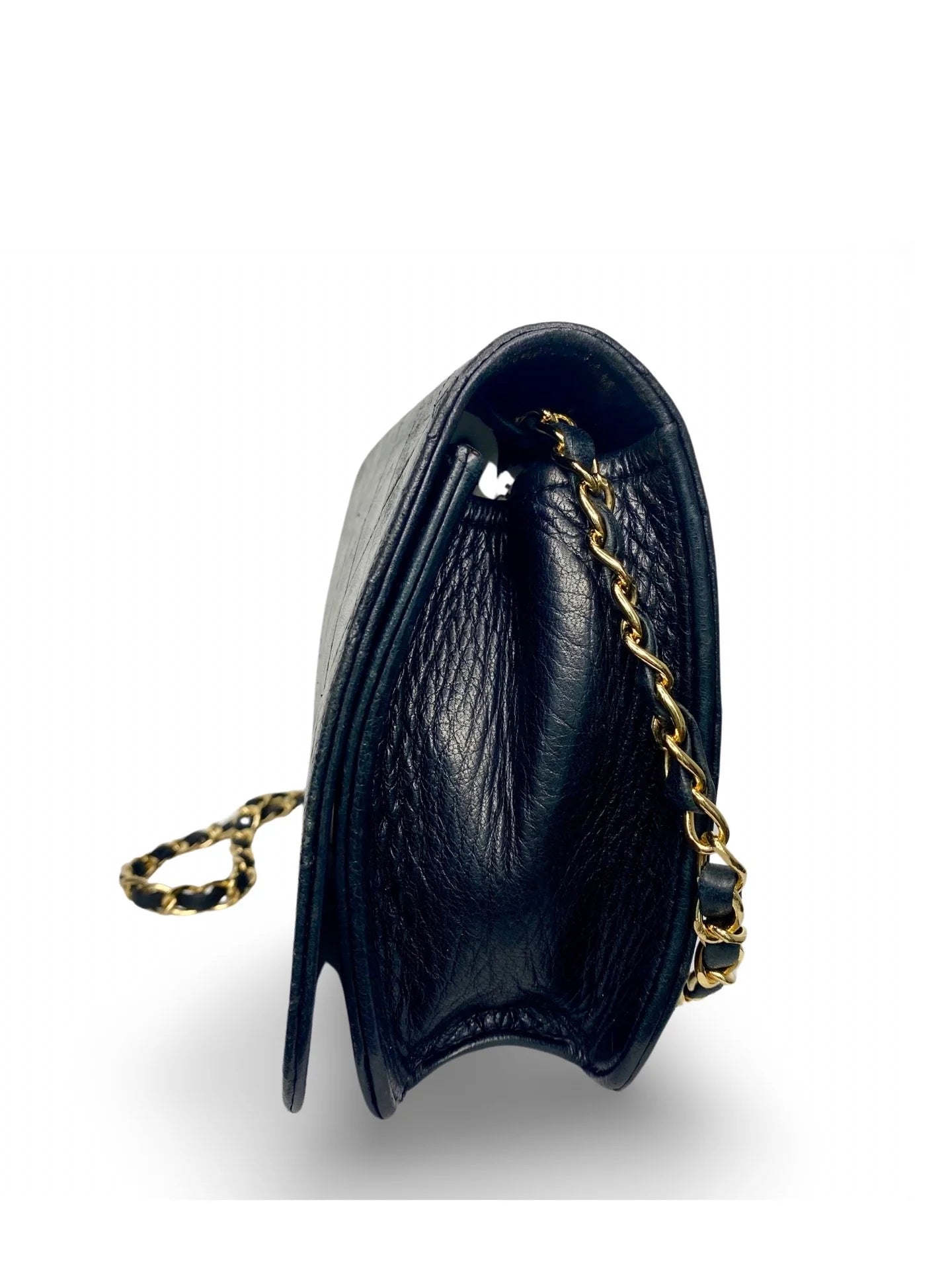 Vintage Chanel Full Flap Bag Black