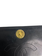 Vintage Chanel Full Flap Bag Black