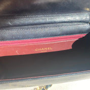 Vintage Chanel Full Flap Bag Black