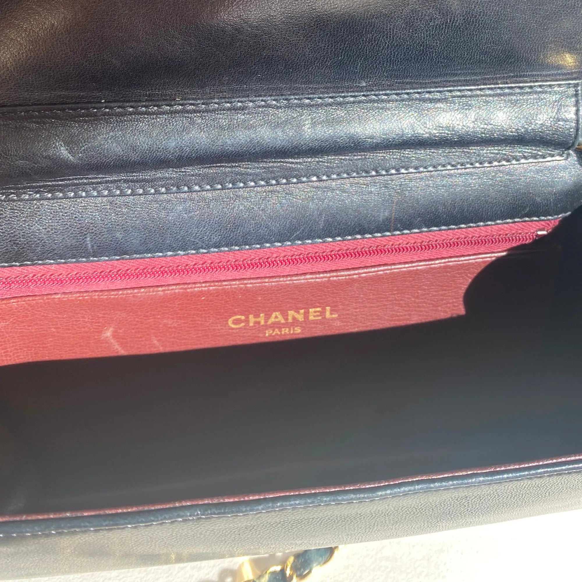 Vintage Chanel Full Flap Bag Black