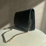 Vintage Chanel Full Flap Bag Black