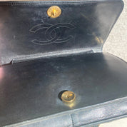 Vintage Chanel Full Flap Bag Black