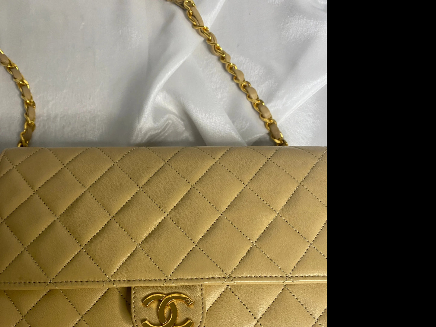 Chanel Single Flap Bag Beige GWH SMALL