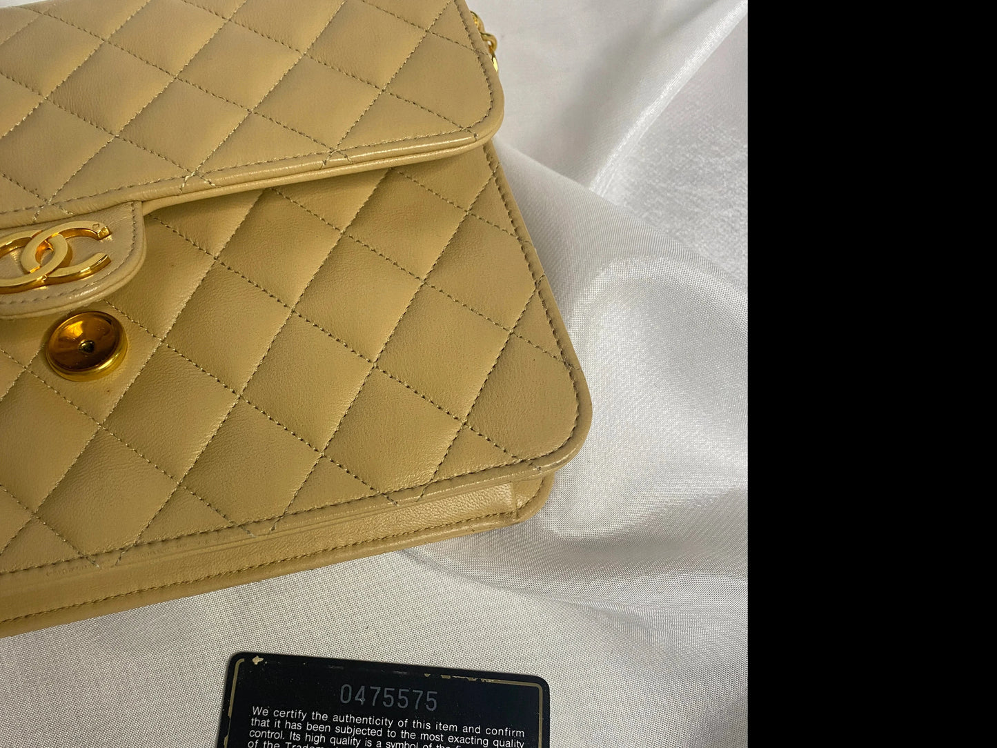 Chanel Single Flap Bag Beige GWH SMALL