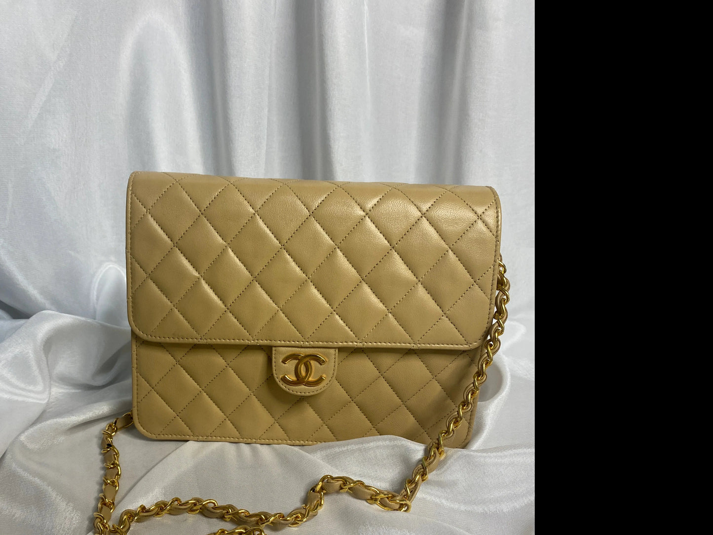 Chanel Single Flap Bag Beige GWH SMALL