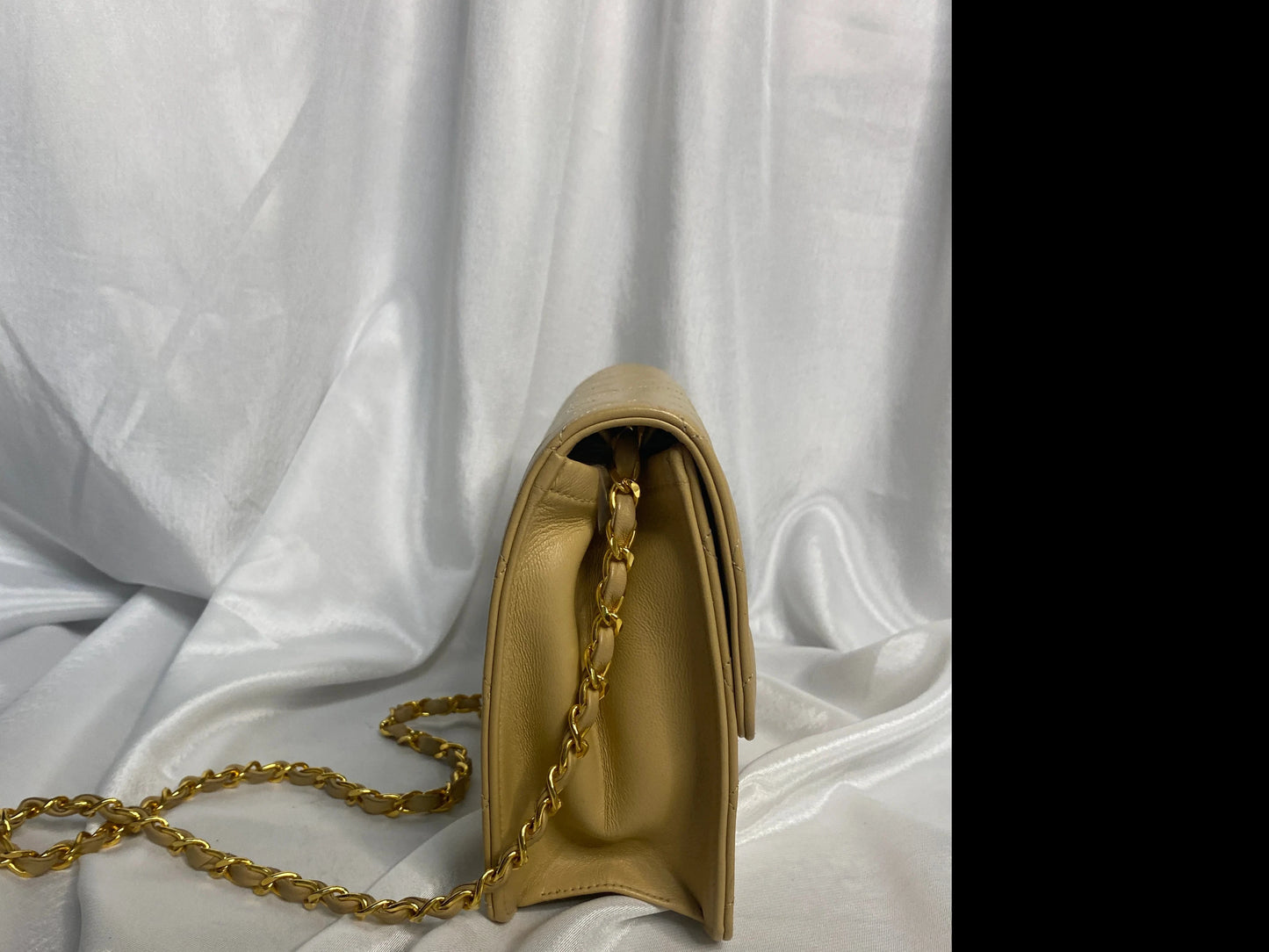 Chanel Single Flap Bag Beige GWH SMALL