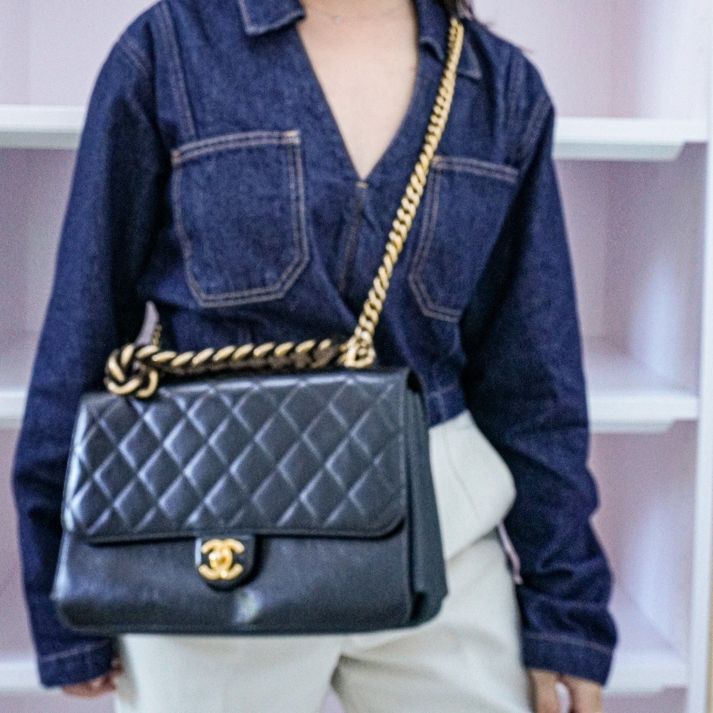 Chanel Matelasse Flapbag Calf Skin