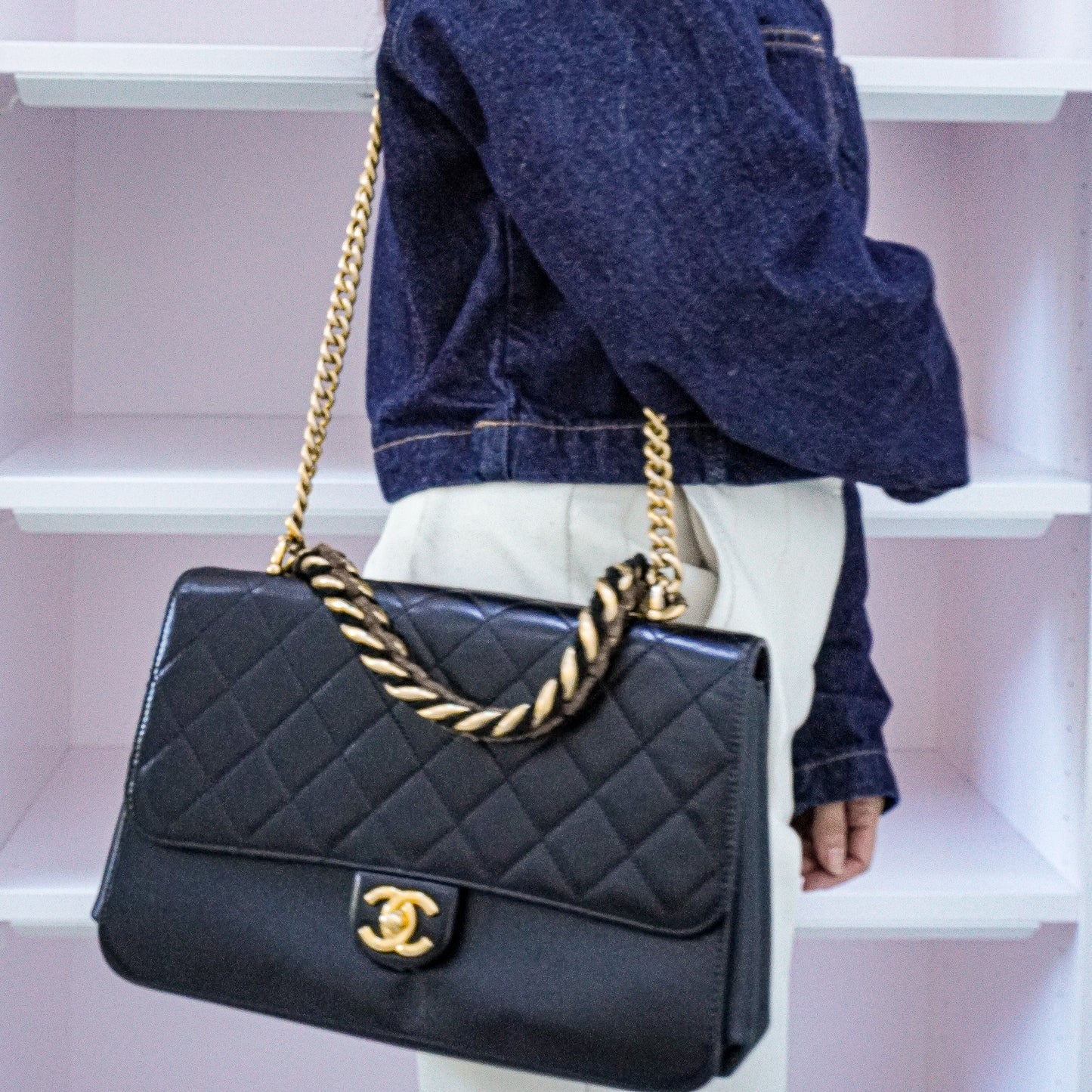 Chanel Matelasse Flapbag Calf Skin