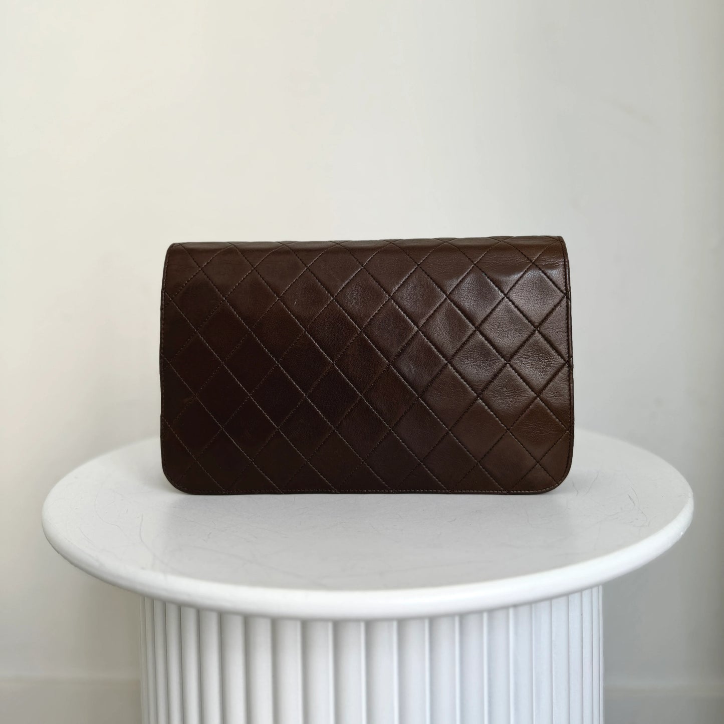 Chanel Full Flapbag Bruin SMALL 24k ghw