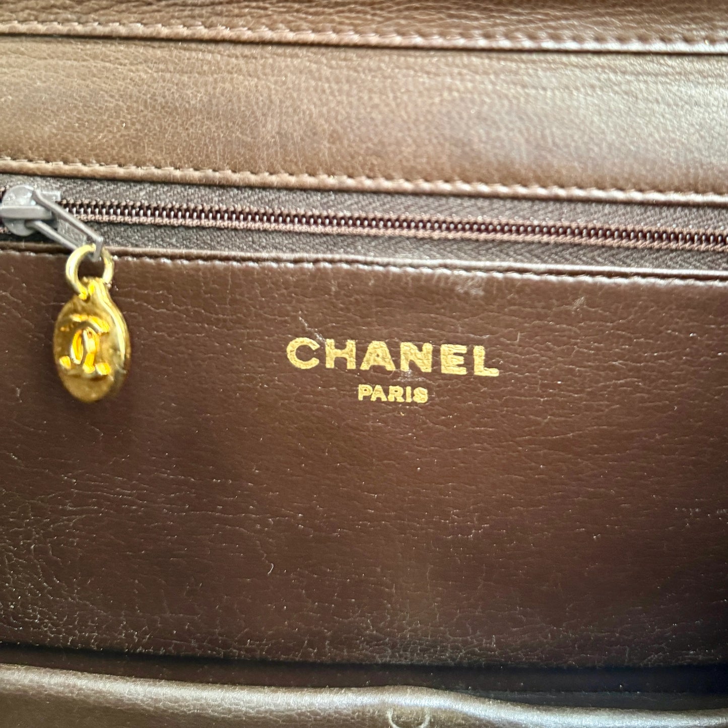 Chanel Full Flapbag Bruin SMALL 24k ghw