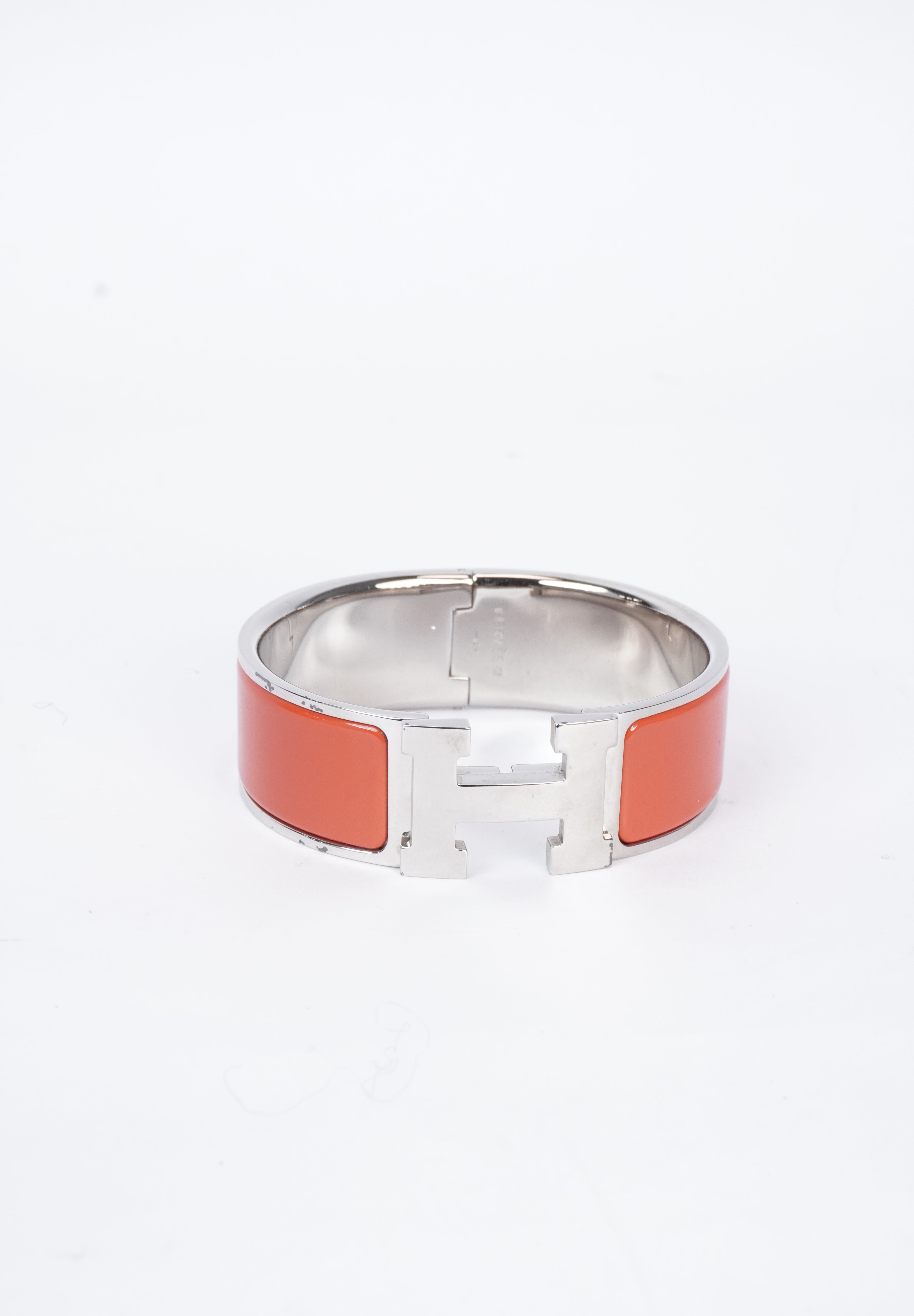 Hermès Clic Clac Oranje Silver (maat 16)
