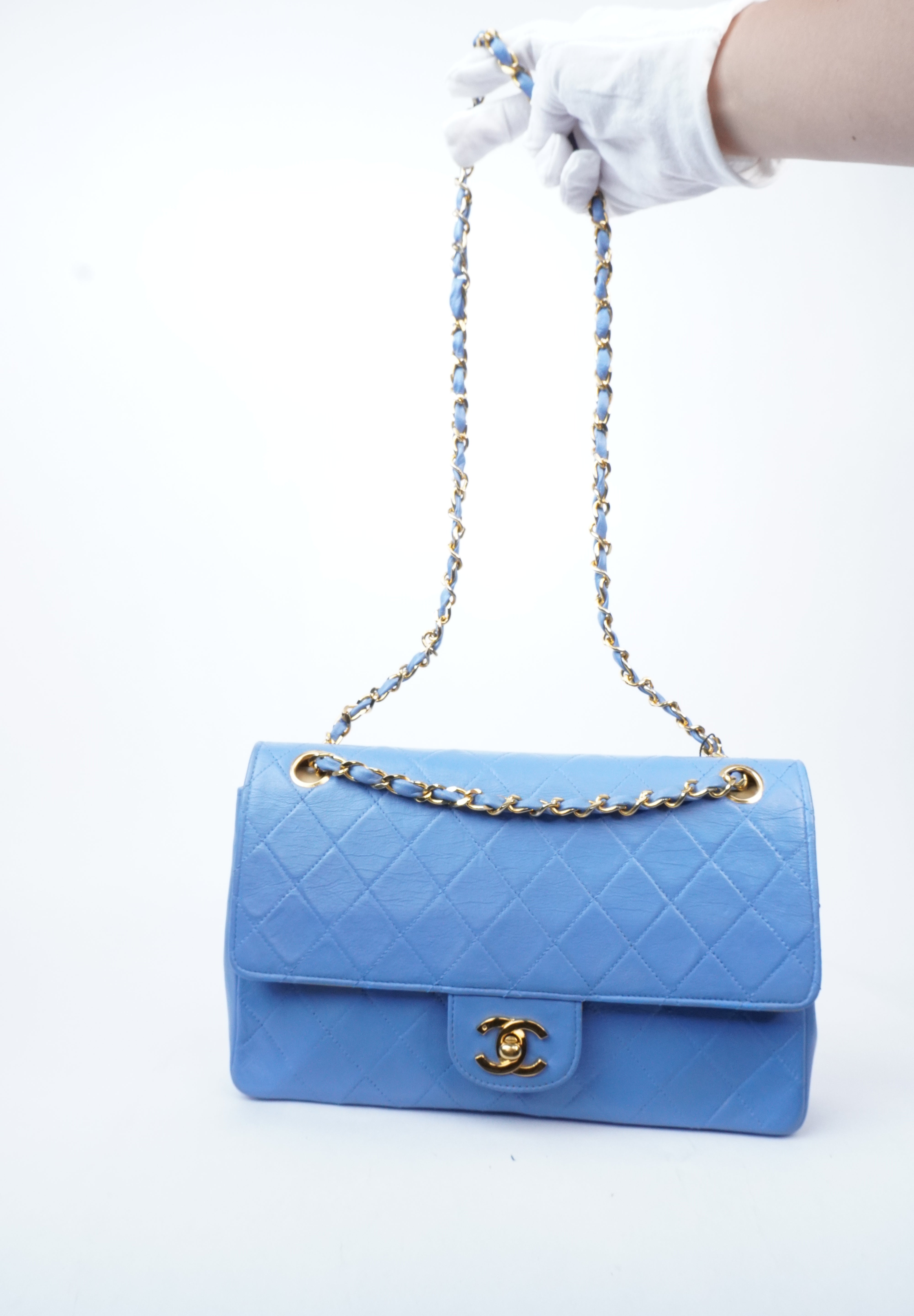 Chanel Double Flap Blue