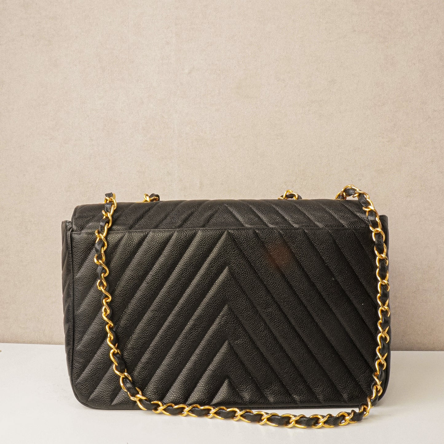 Chanel Chevron Maxi Flapbag Caviar 24k ghw - 1994