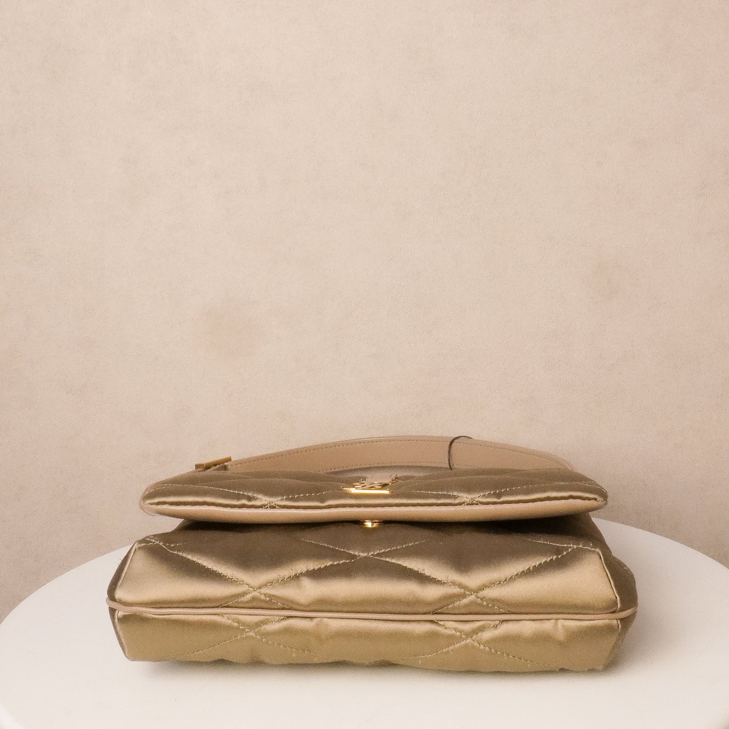 Saint Laurent YSL Mouse Quilted Satin Le 57 Hobo Bag