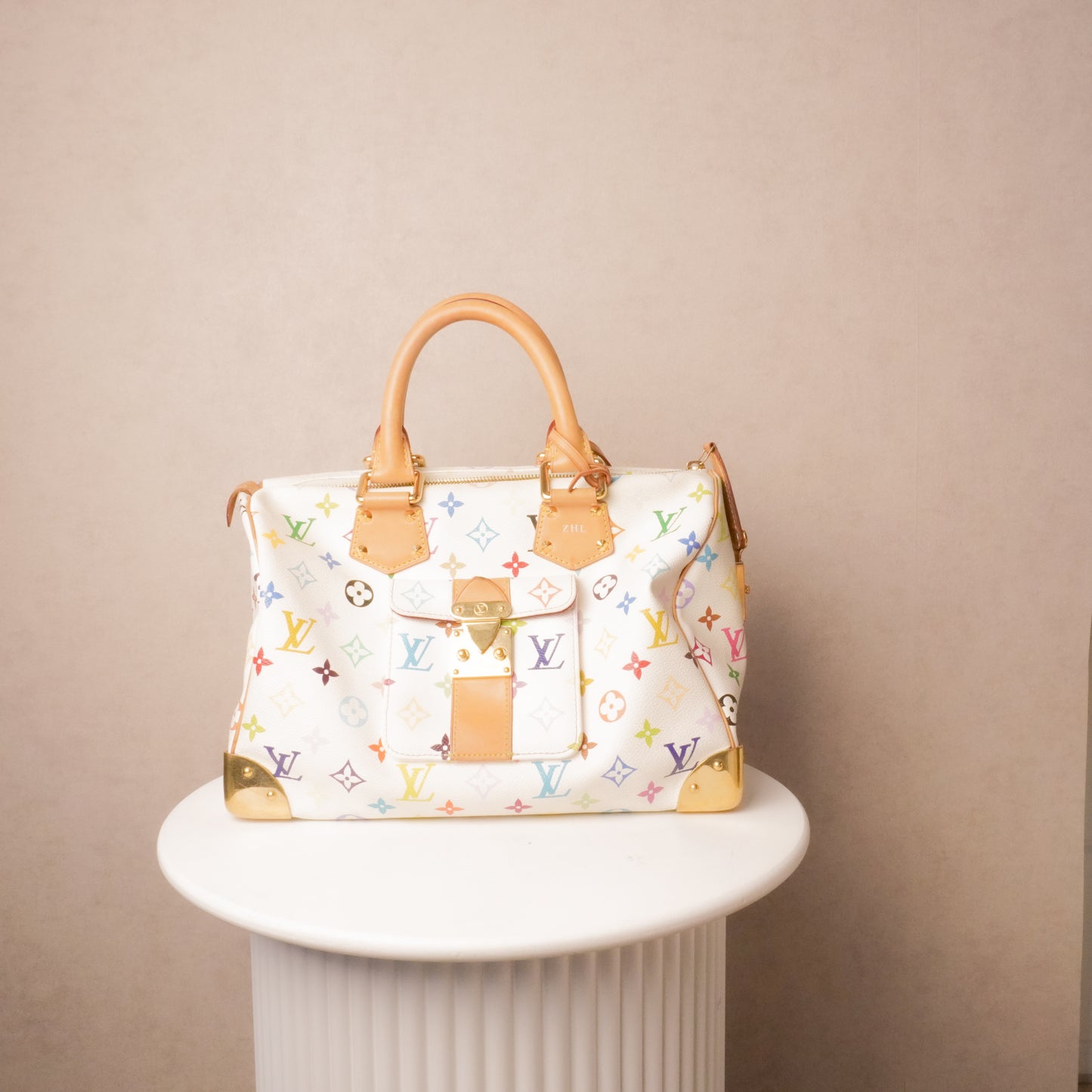 Louis Vuitton x Takashi Murakami Speedy 30 Multicolor Blanc