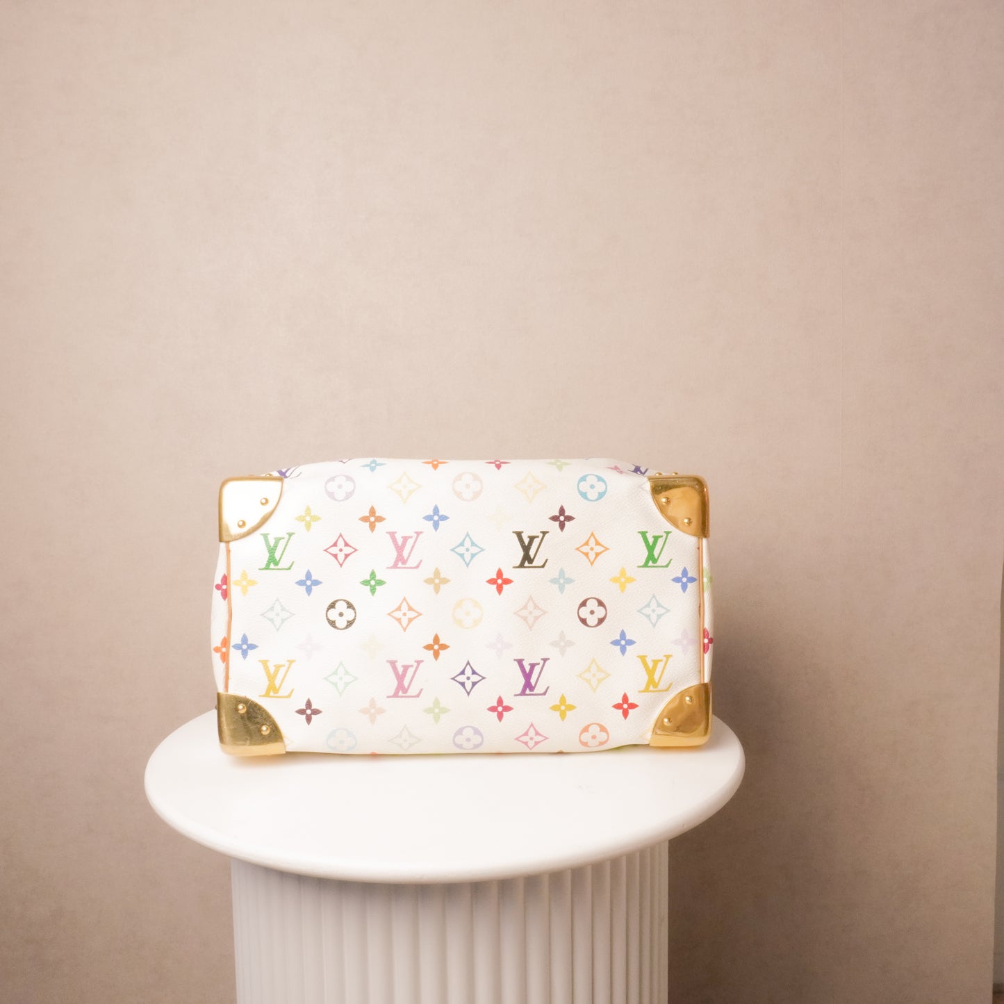 Louis Vuitton x Takashi Murakami Speedy 30 Multicolor Blanc