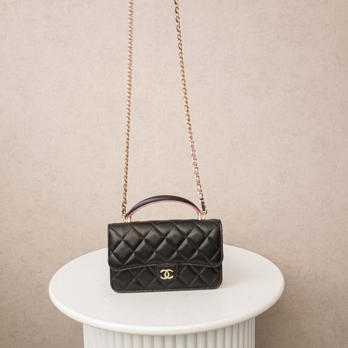 Chanel Tophandle Bicolor Minibag Crossbody