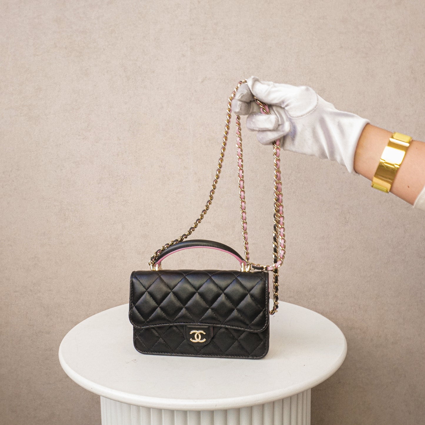 Chanel Tophandle Bicolor Minibag Crossbody