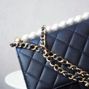 Chic Pearls Flapbag Quilted Mini Crossbody