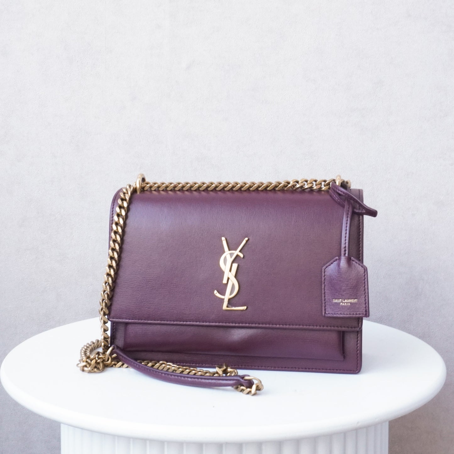 Saint Laurent Paris Sunset Burgundy Tas
