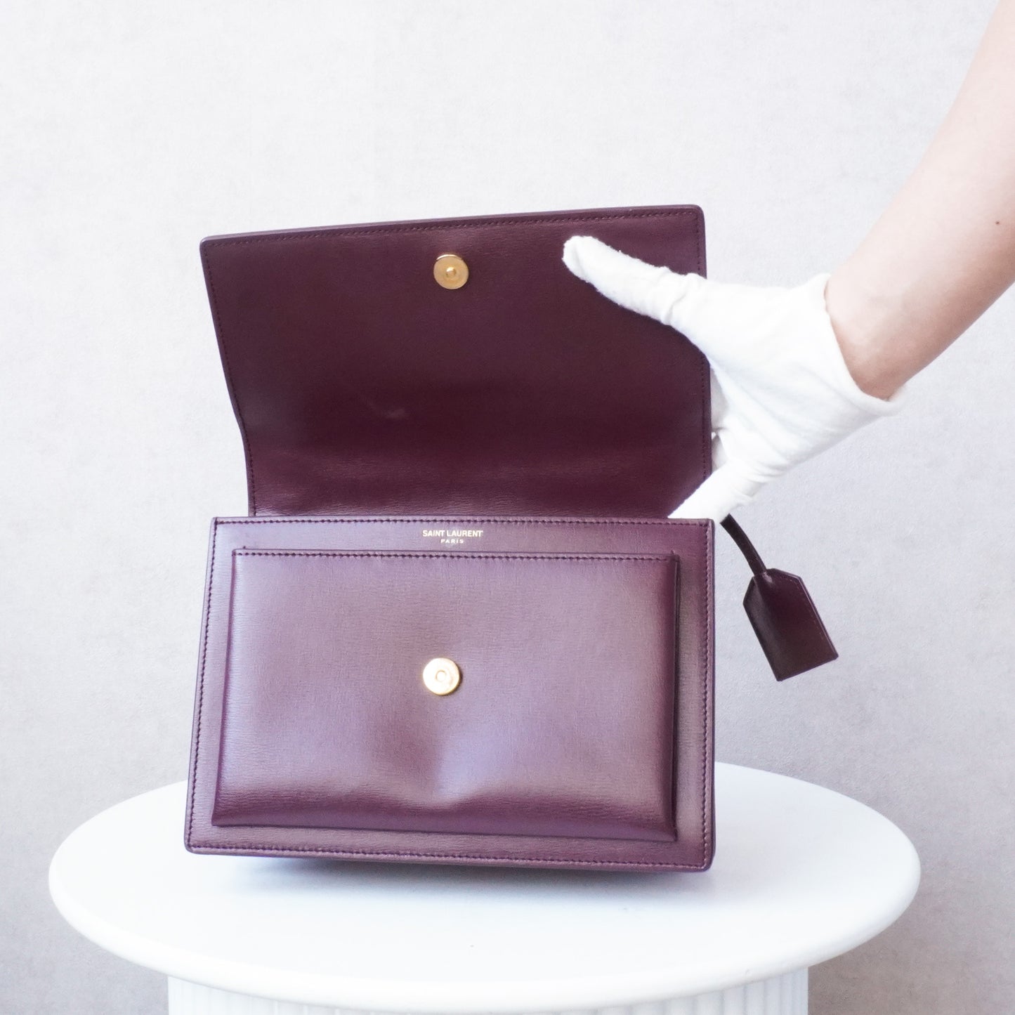 Saint Laurent Paris Sunset Burgundy Tas
