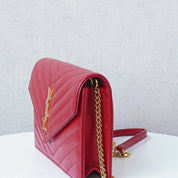 Saint Laurent Paris Cassandra red crossbody tas