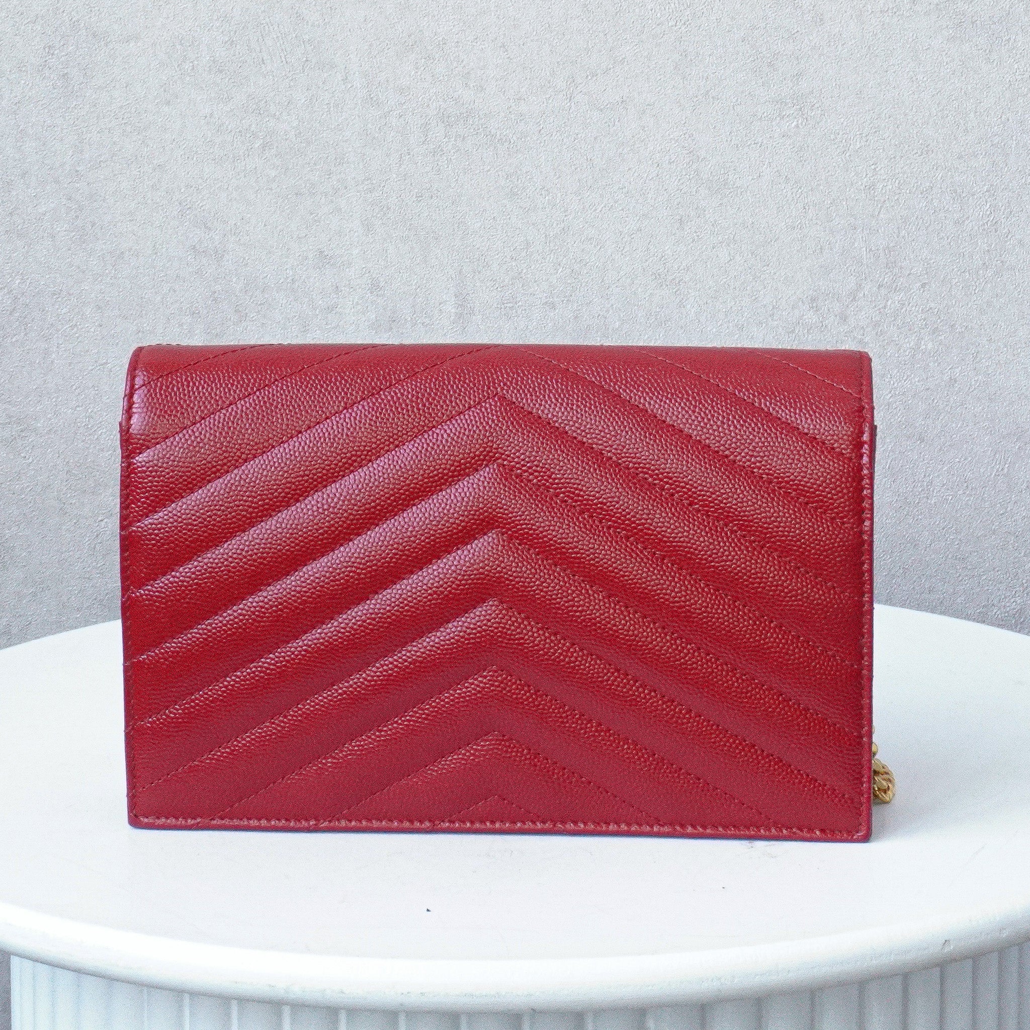 Saint Laurent Paris Cassandra red crossbody tas