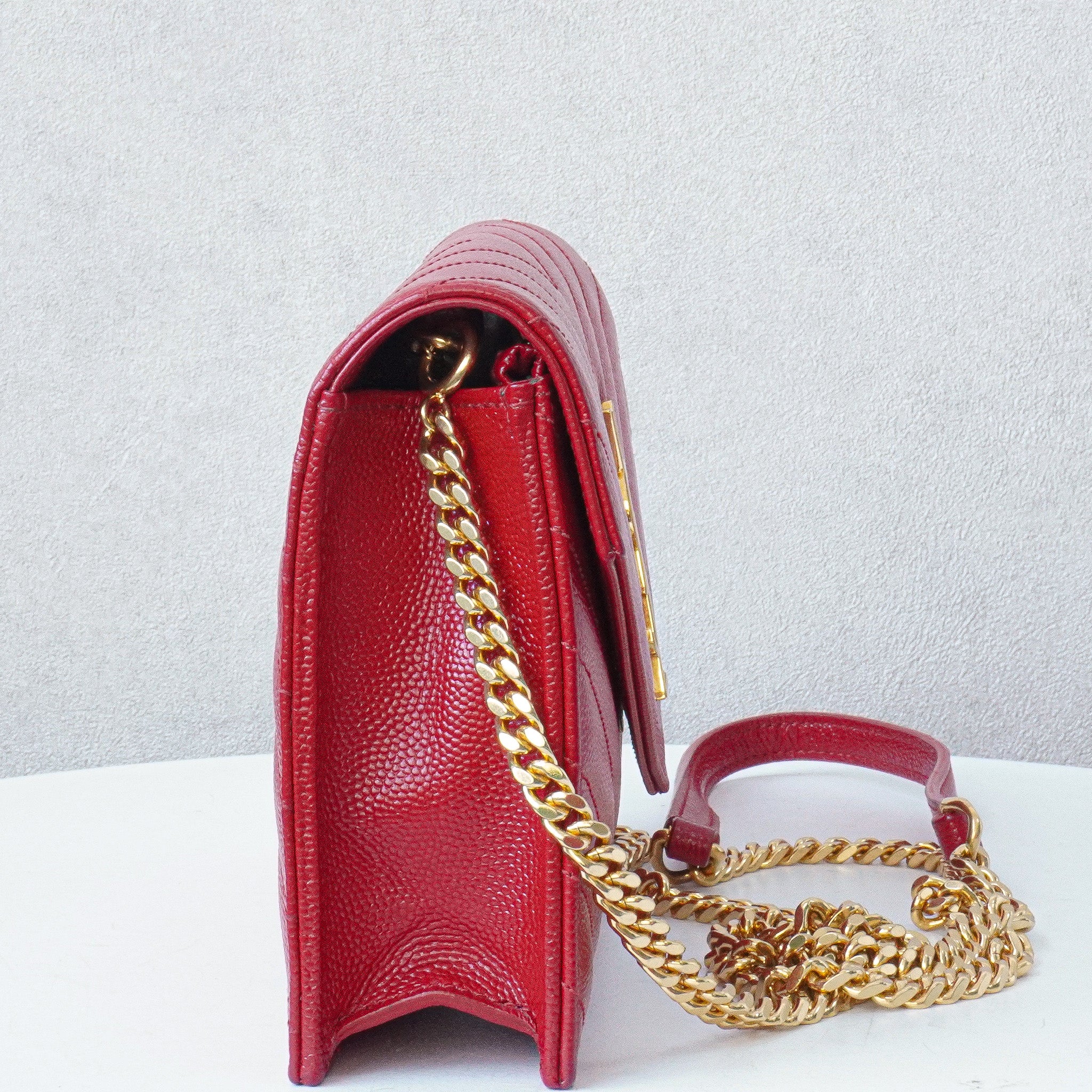 Saint Laurent Paris Cassandra red crossbody tas