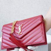 Saint Laurent Paris Cassandra red crossbody tas