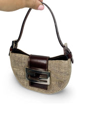 Fendi Mini Croissant Bag Beige Jute