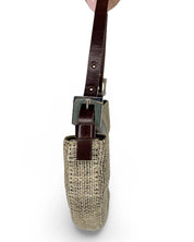 Fendi Mini Croissant Bag Beige Jute