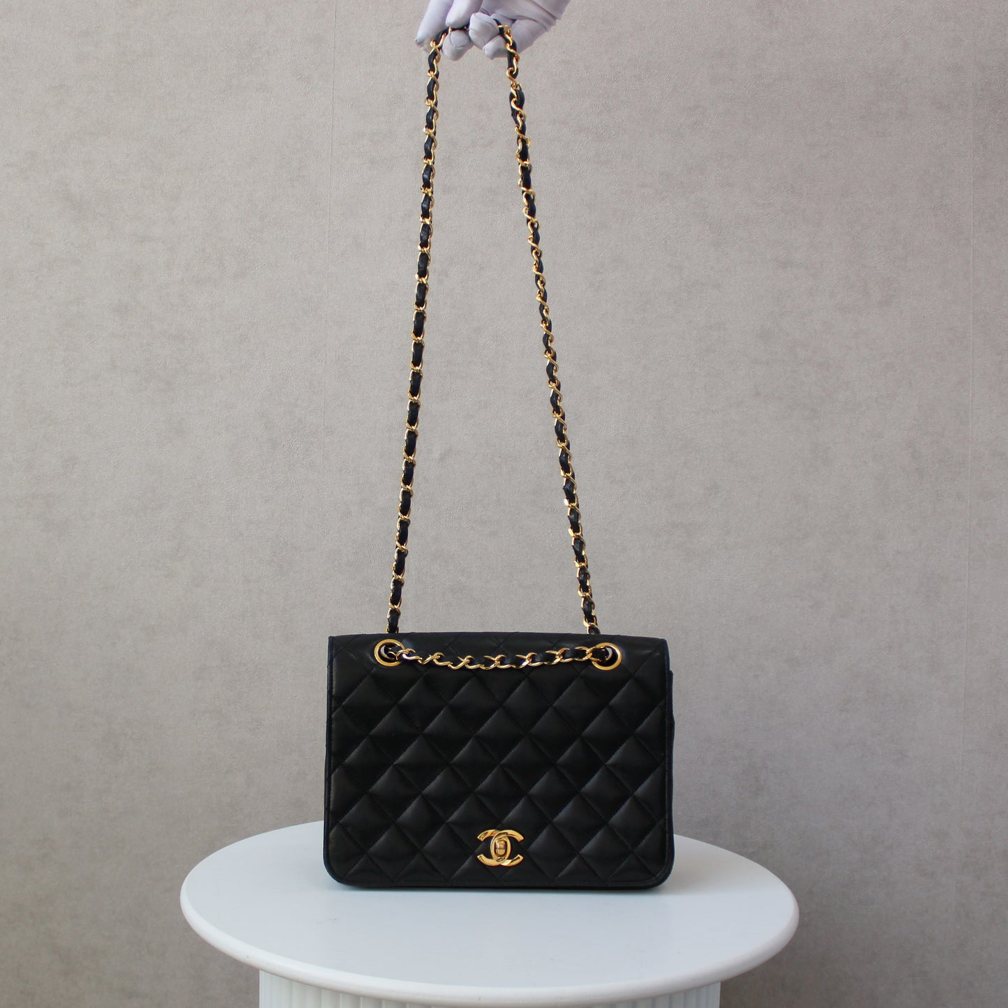 Chanel Full Flap Small Black Squared