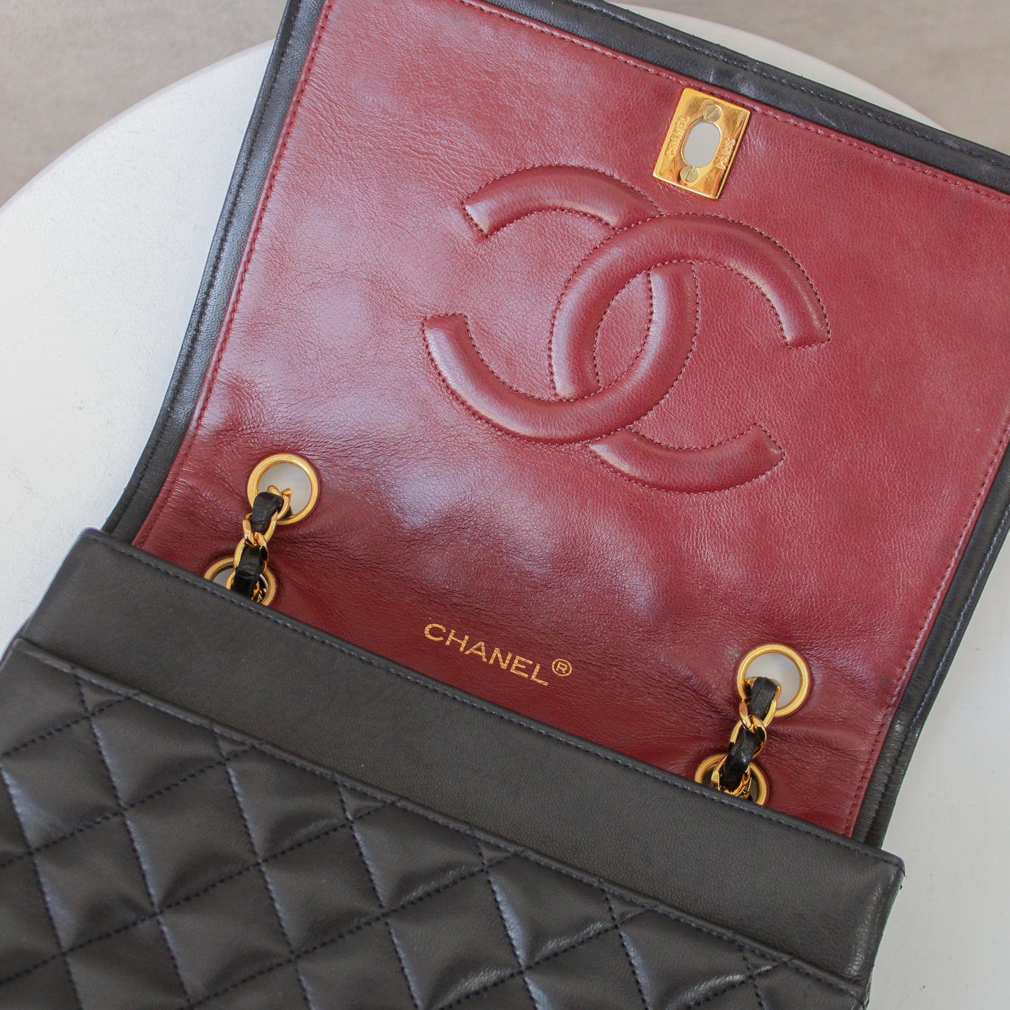 Chanel Full Flap Small Black Squared