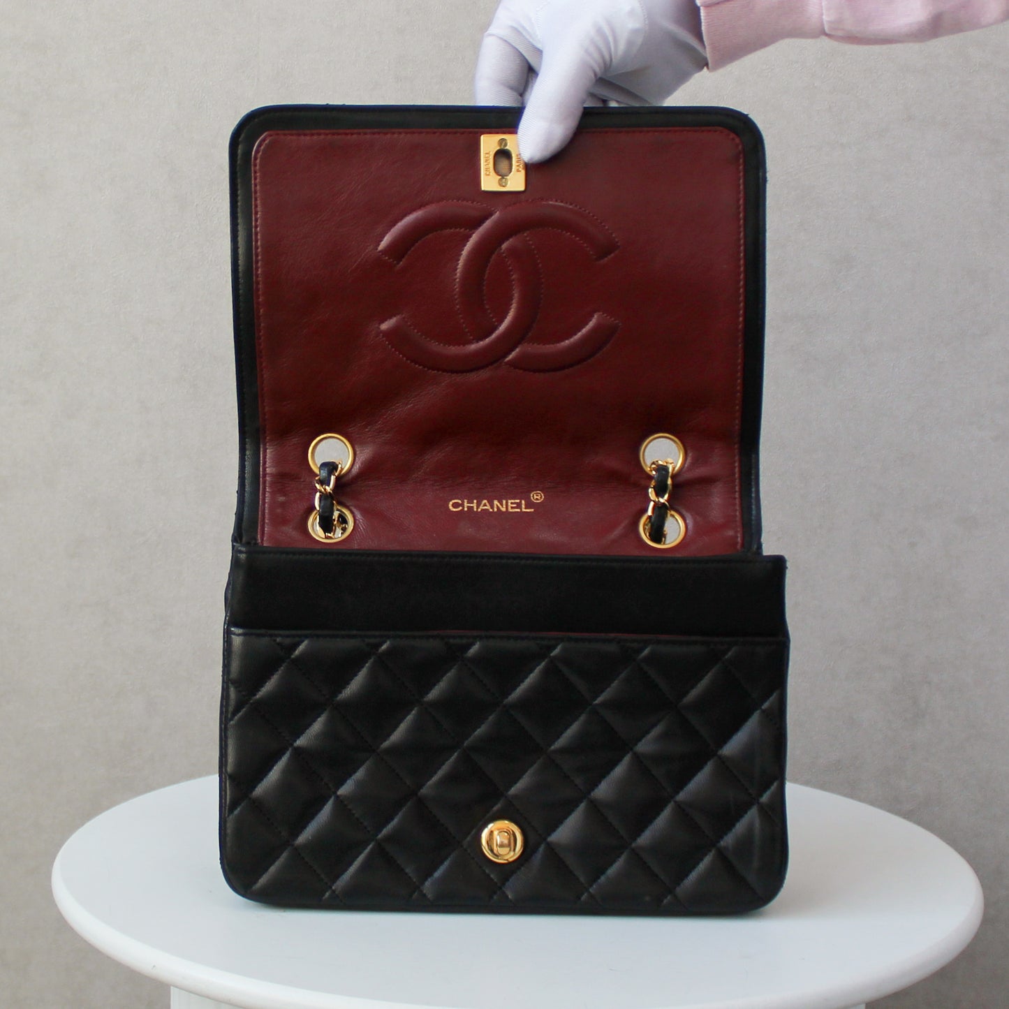 Chanel Full Flap Small Black Squared