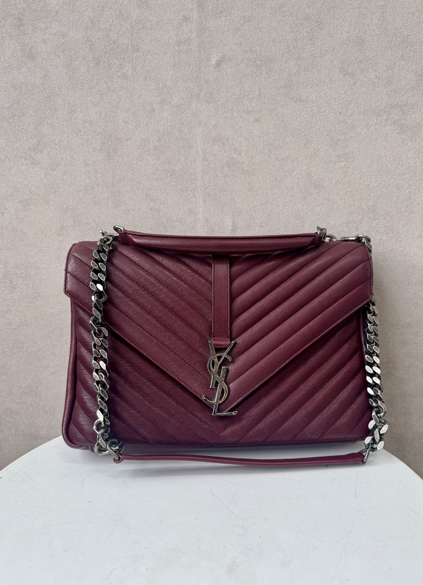 YSL Paris College Burgundy