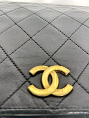 Vintage Chanel Full Flap Bag Black