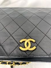Vintage Chanel Full Flap Bag Black