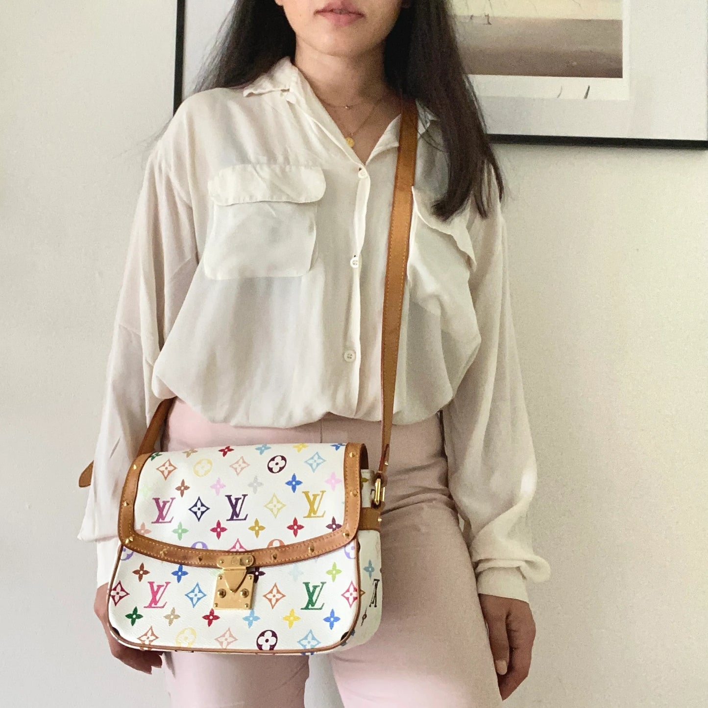 Louis Vuitton Sologne Multicolor White Limited Edition