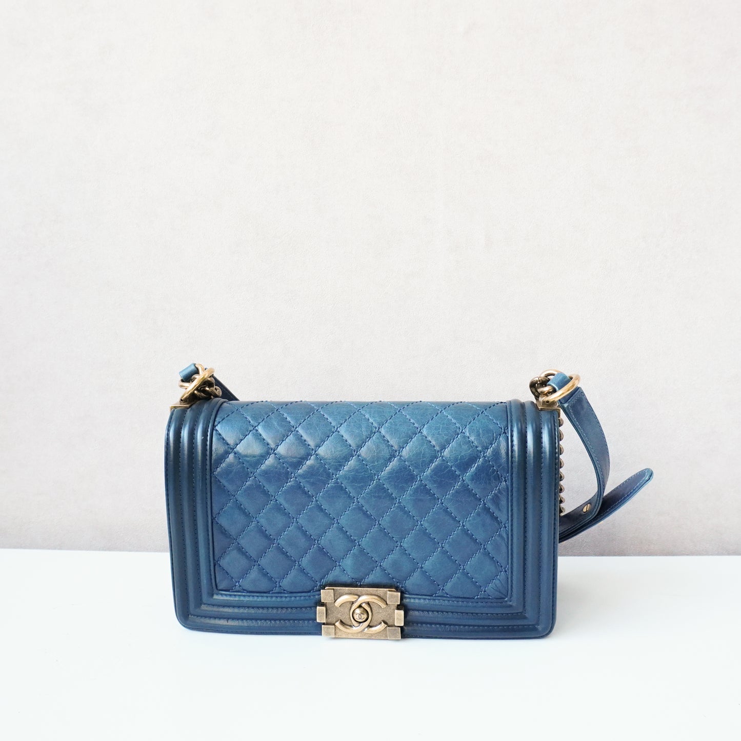 Chanel Boy Bag Petrol Blue - Medium