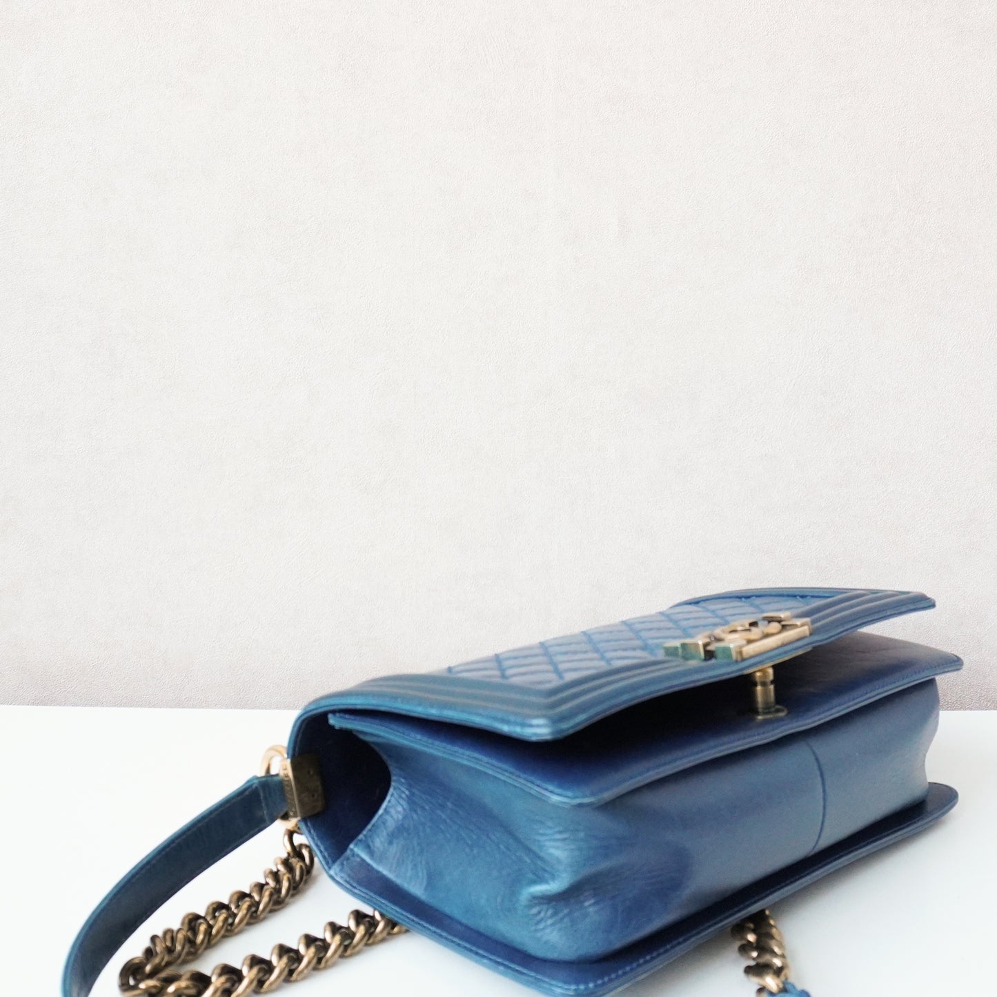 Chanel Boy Bag Petrol Blue - Medium