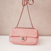 Chanel CC Crossing Flap Pink Medium Crossbody SHW