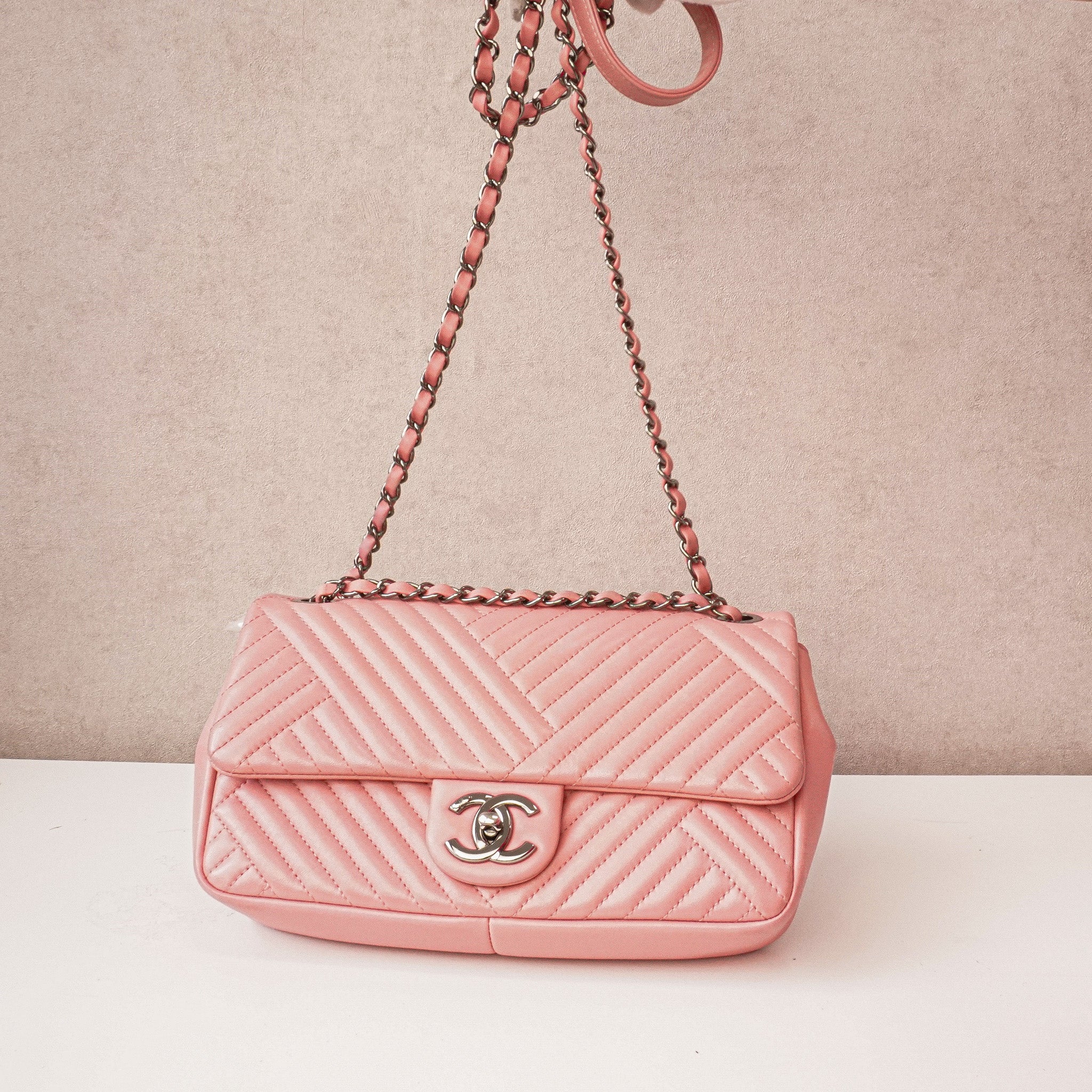 Chanel CC Crossing Flap Pink Medium Crossbody SHW