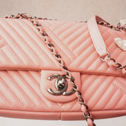 Chanel CC Crossing Flap Pink Medium Crossbody SHW